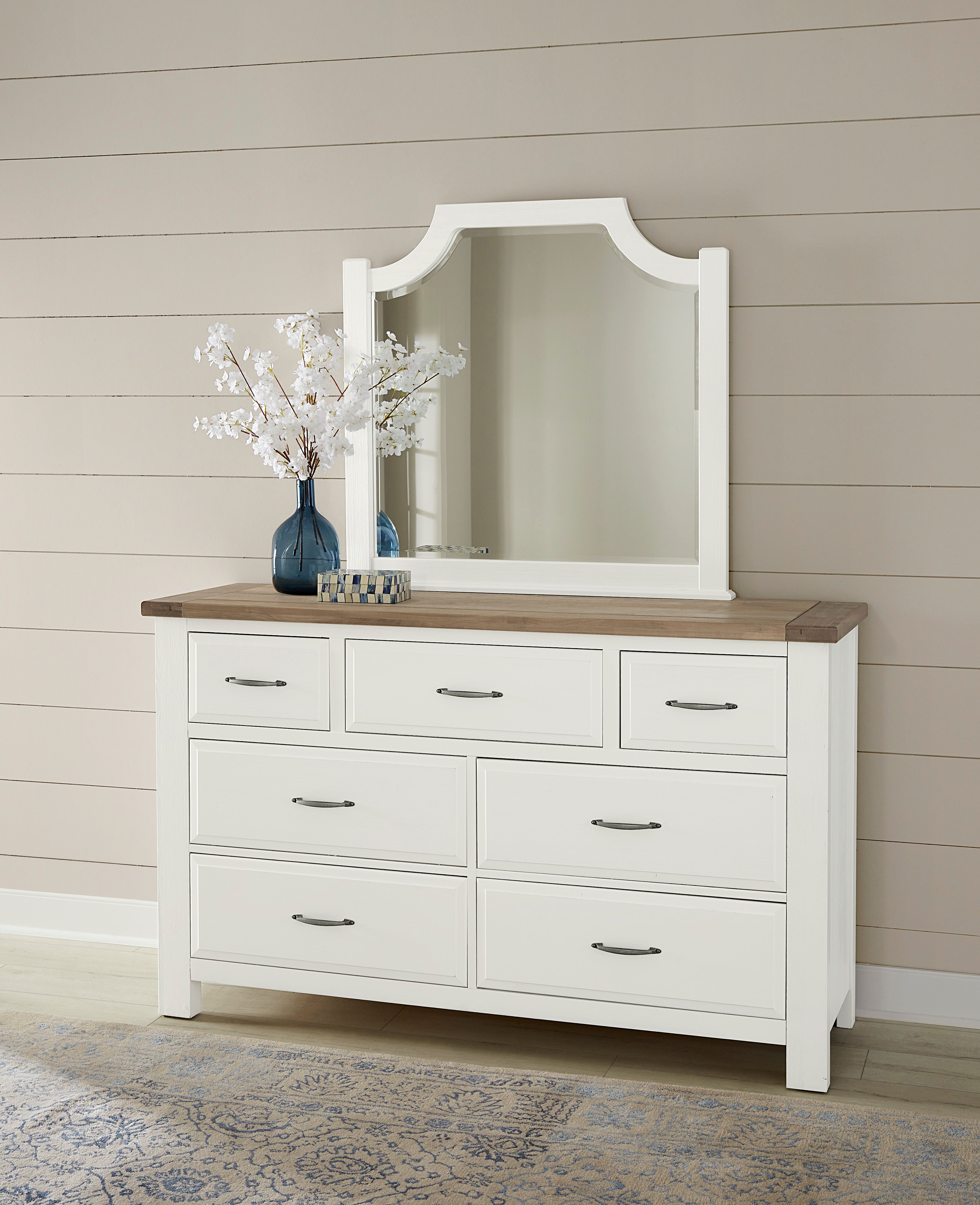 Artisan & Post Maple Road-Two Tone Scalloped Mirror in Two Tone