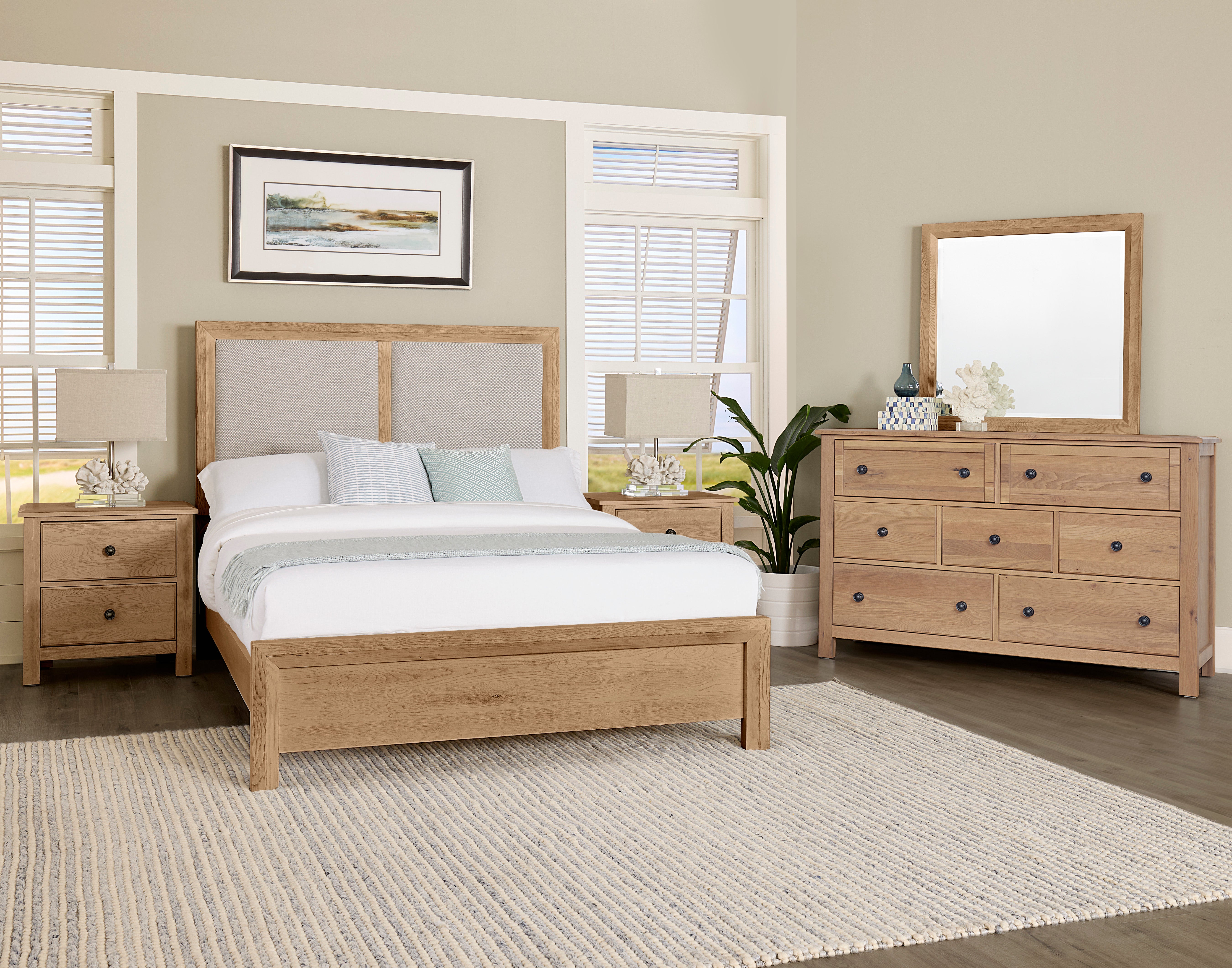 Artisan & Post Custom Express Upholstered Bed Pebble Fabric