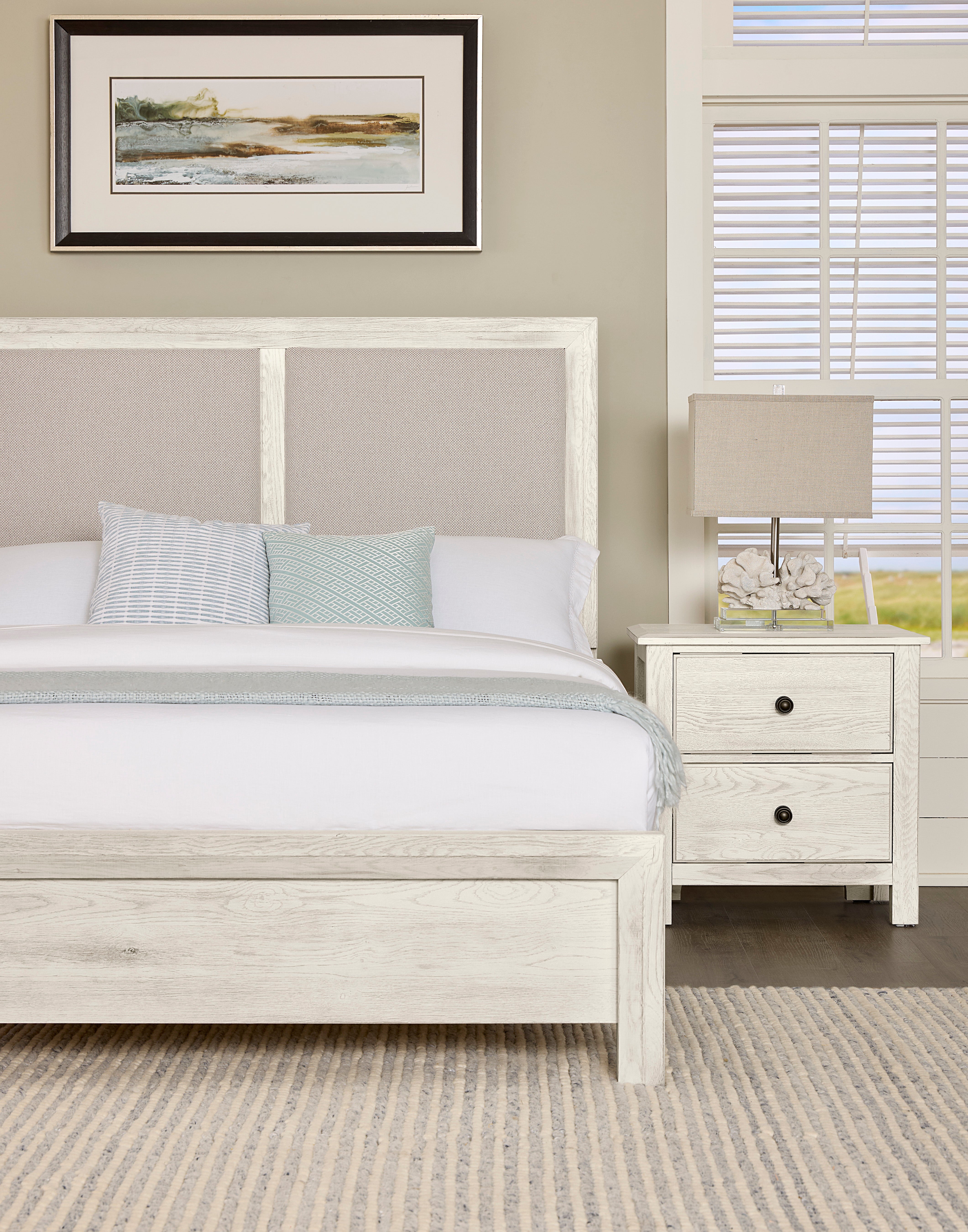 Artisan & Post Custom Express Upholstered Bed Pebble Fabric