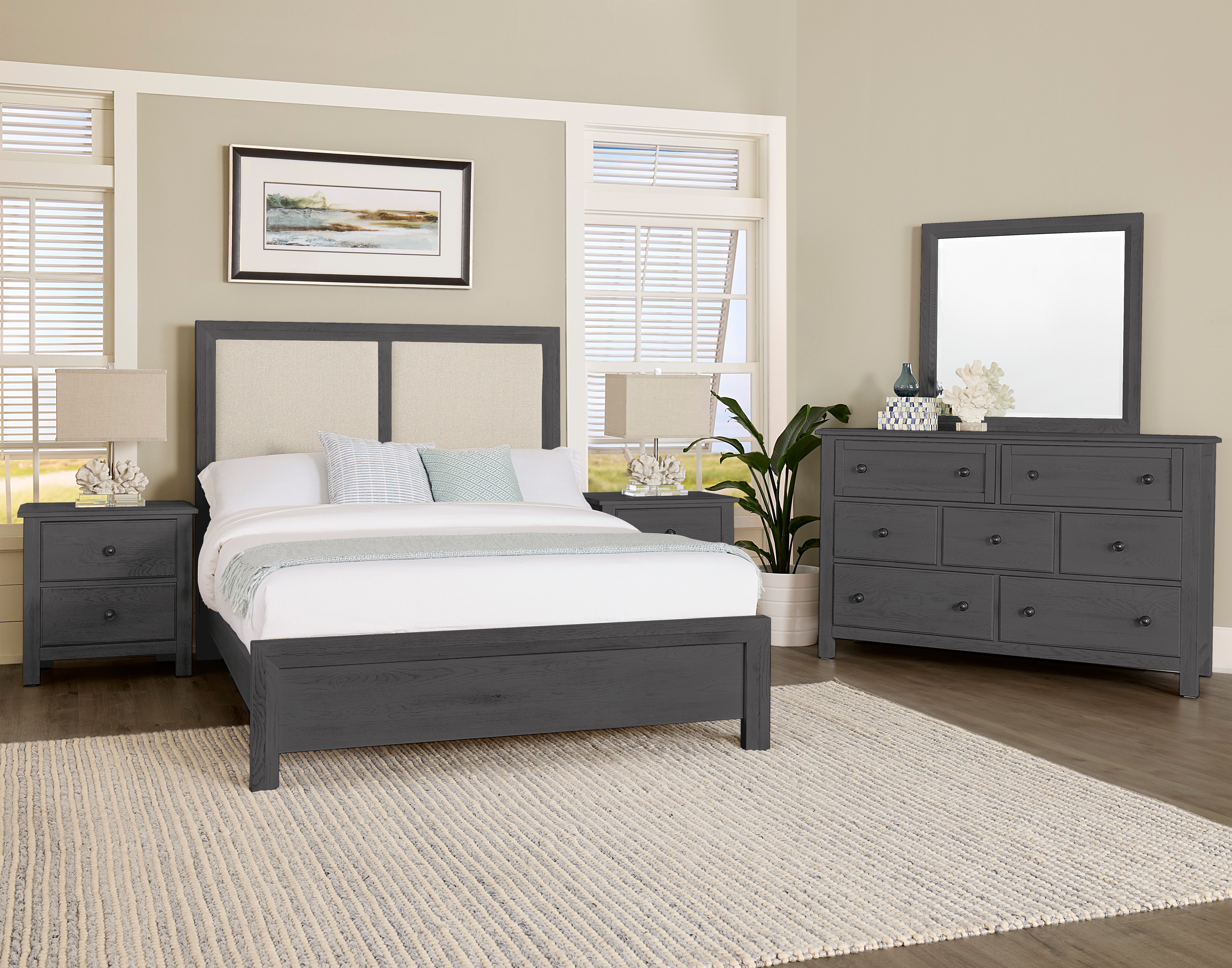 Artisan & Post Custom Express Upholstered Bed Pebble Fabric