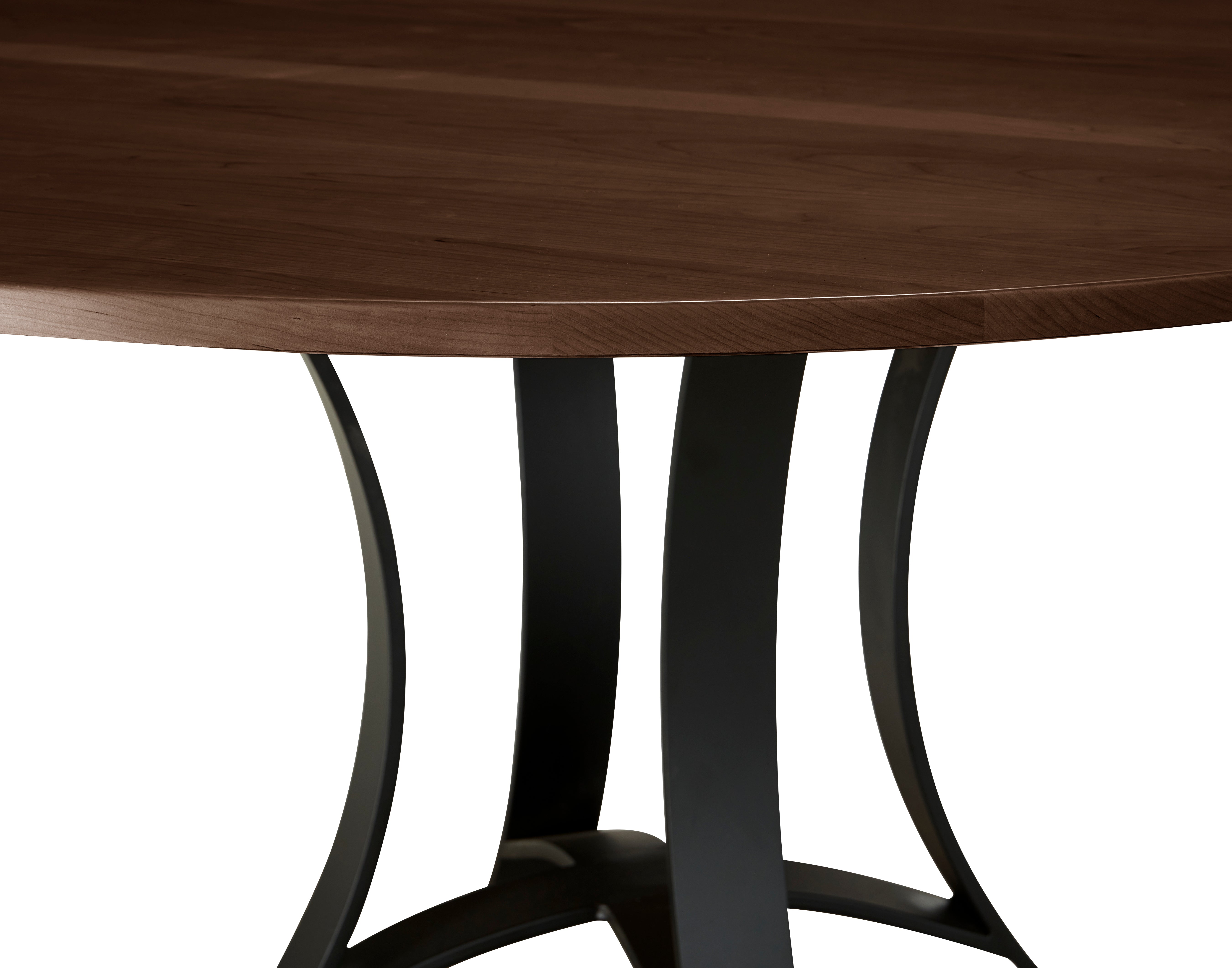 Artisan & Post Crafted Cherry 60 Inch Round Table  W/ Metal Base