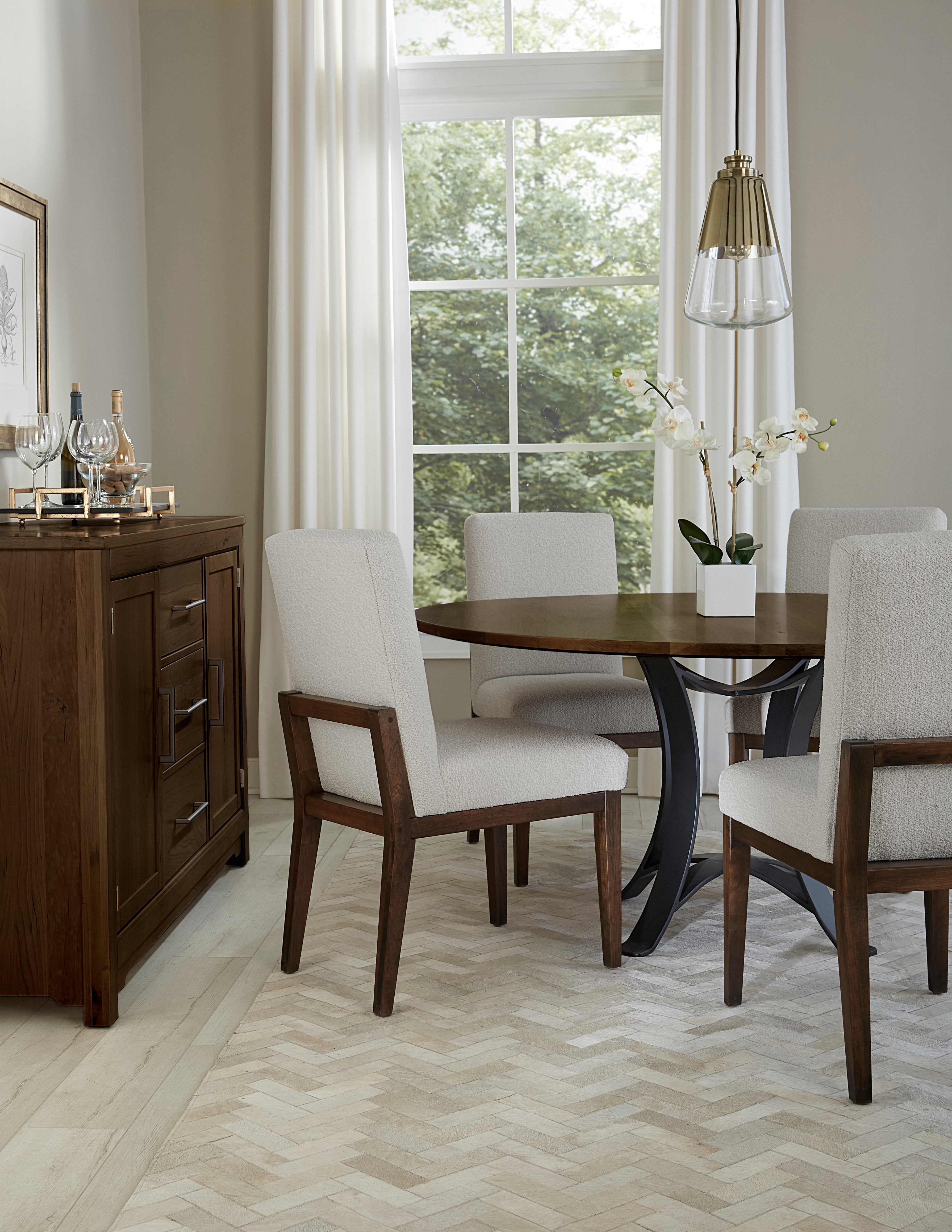 Artisan & Post Crafted Cherry Uph Side Chair Oatmeal Fabric