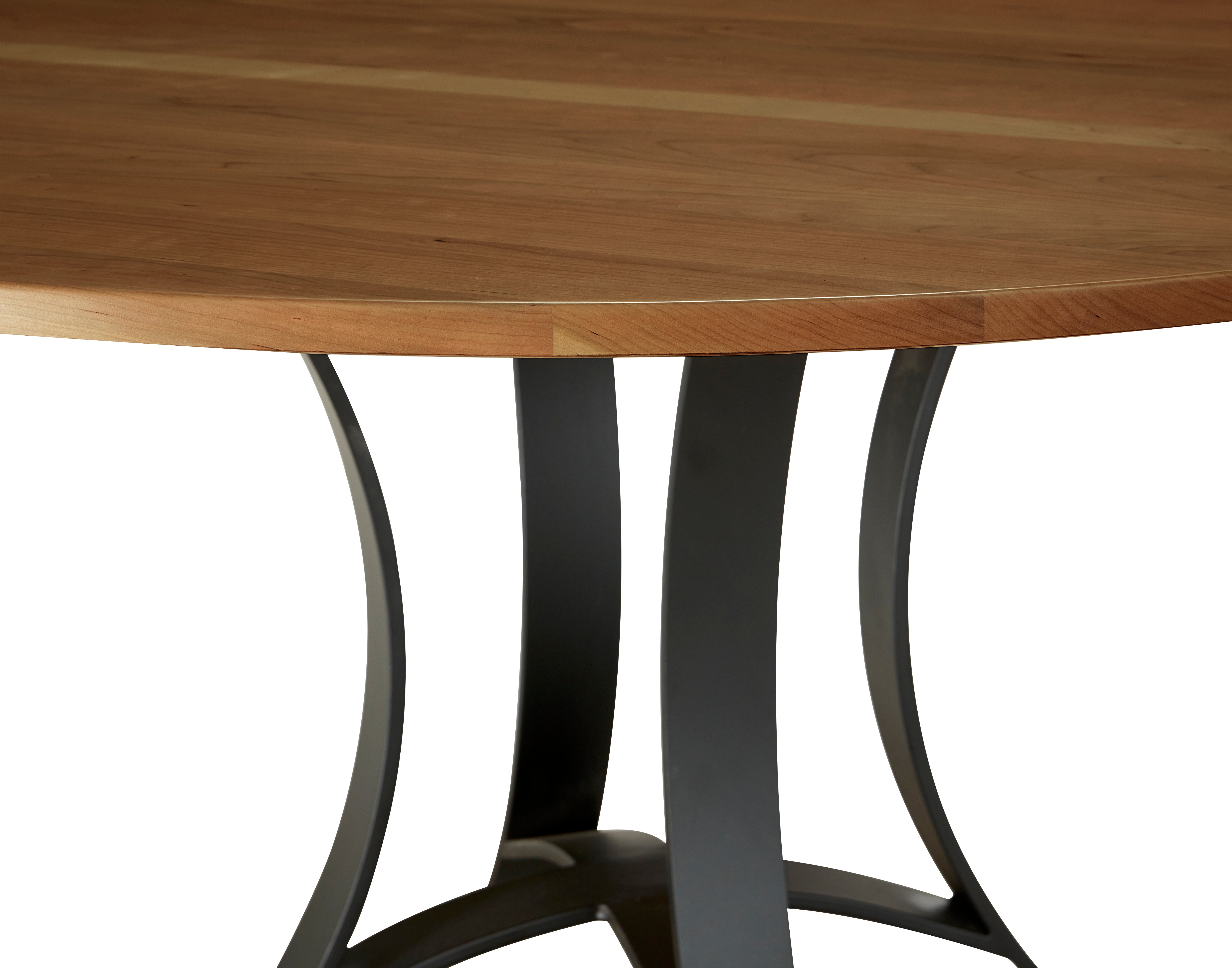 Artisan & Post Crafted Cherry 60 Inch Round Table  W/ Metal Base
