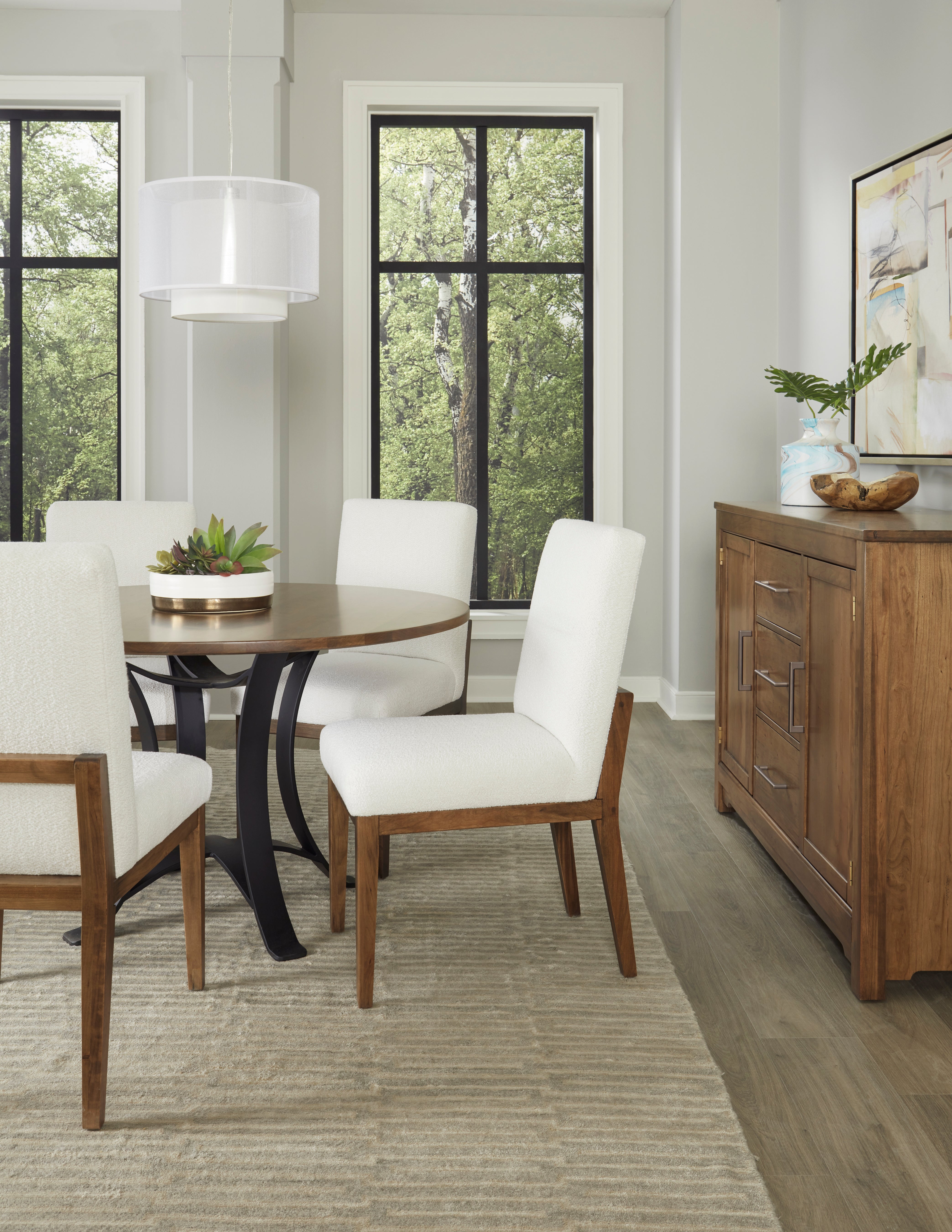 Artisan & Post Crafted Cherry Uph Side Chair BLack Fabric