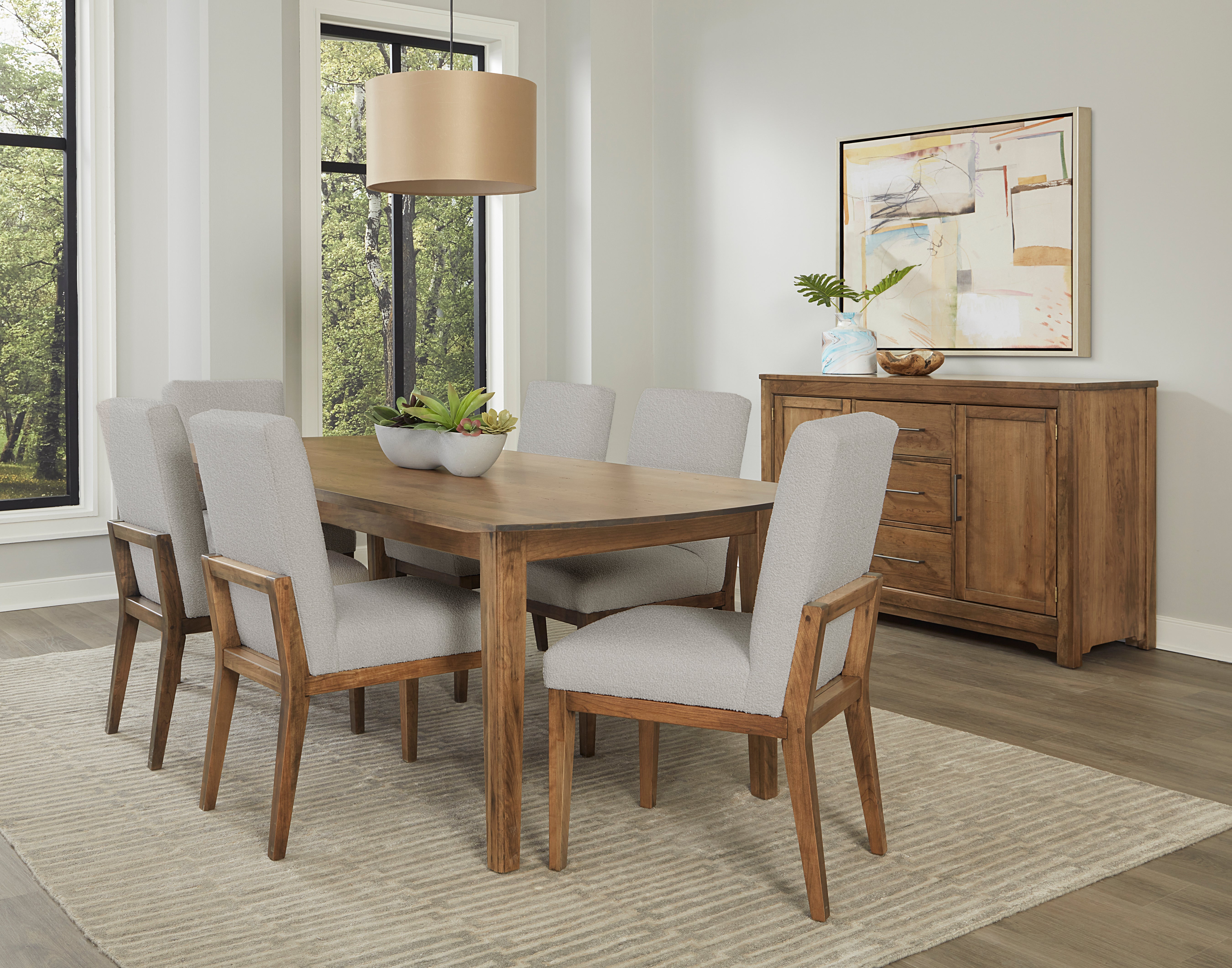 Artisan & Post Crafted Cherry Uph Side Chair Oatmeal Fabric