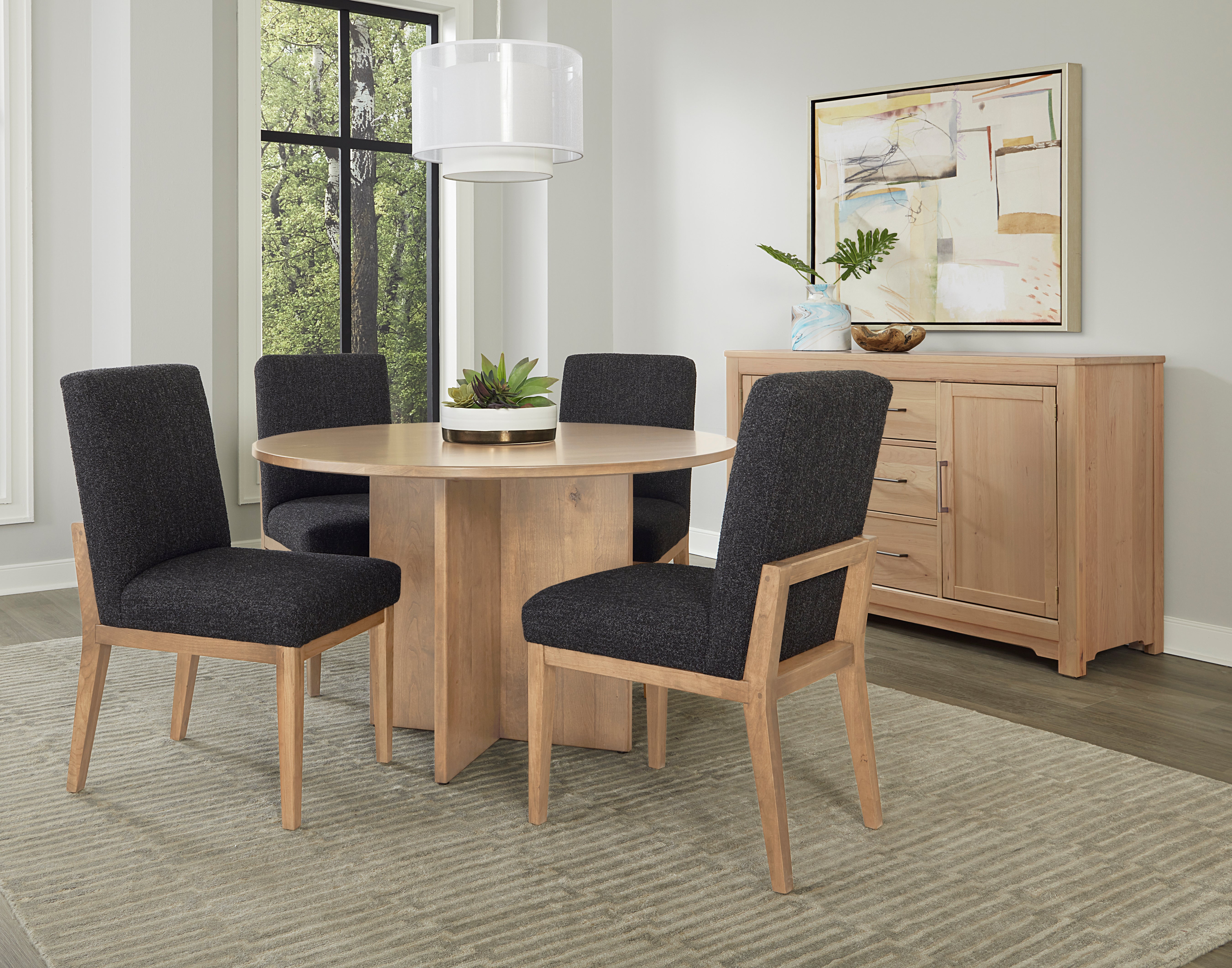 Artisan & Post Crafted Cherry 48 Inch Round Table  W/ Wood Base
