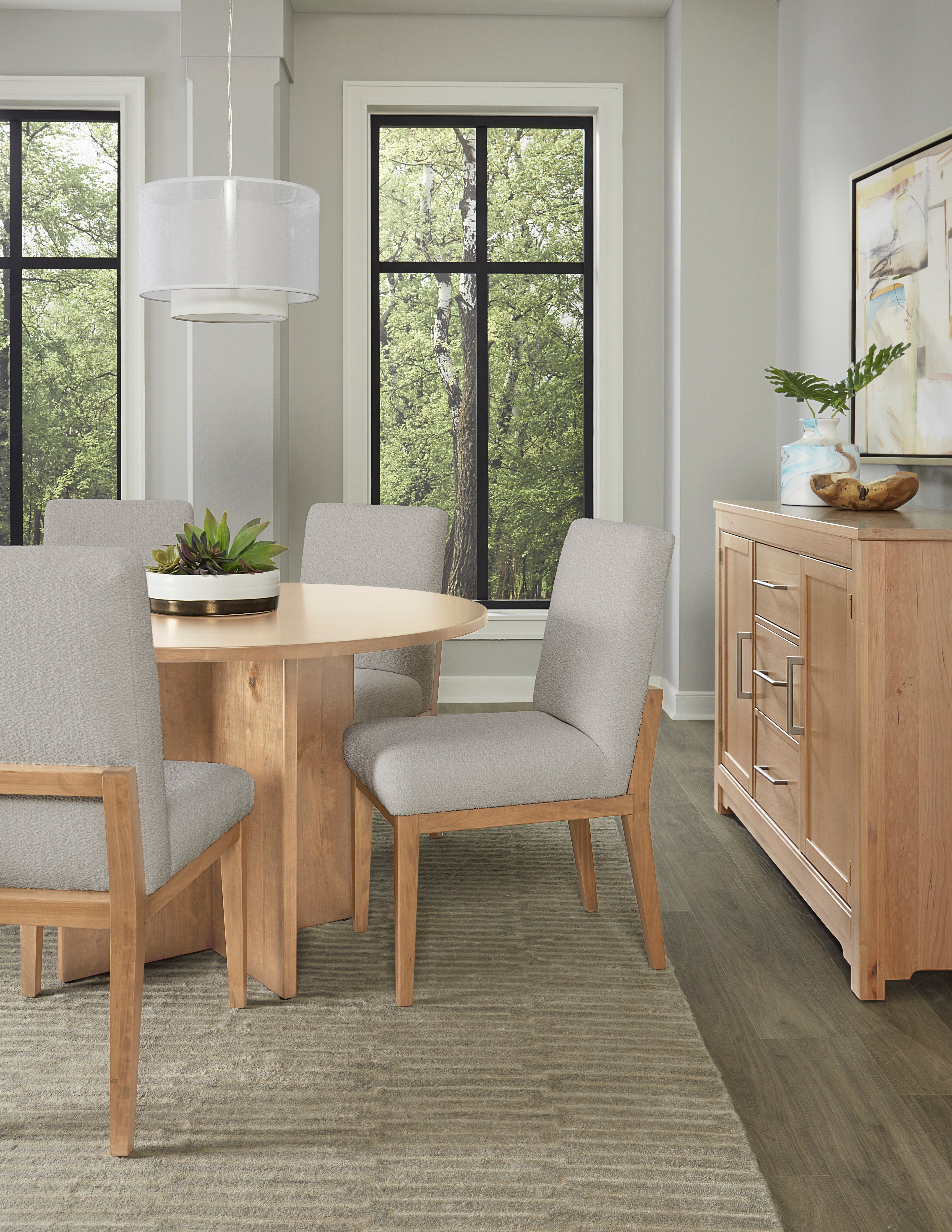 Artisan & Post Crafted Cherry Uph Side Chair Oatmeal Fabric