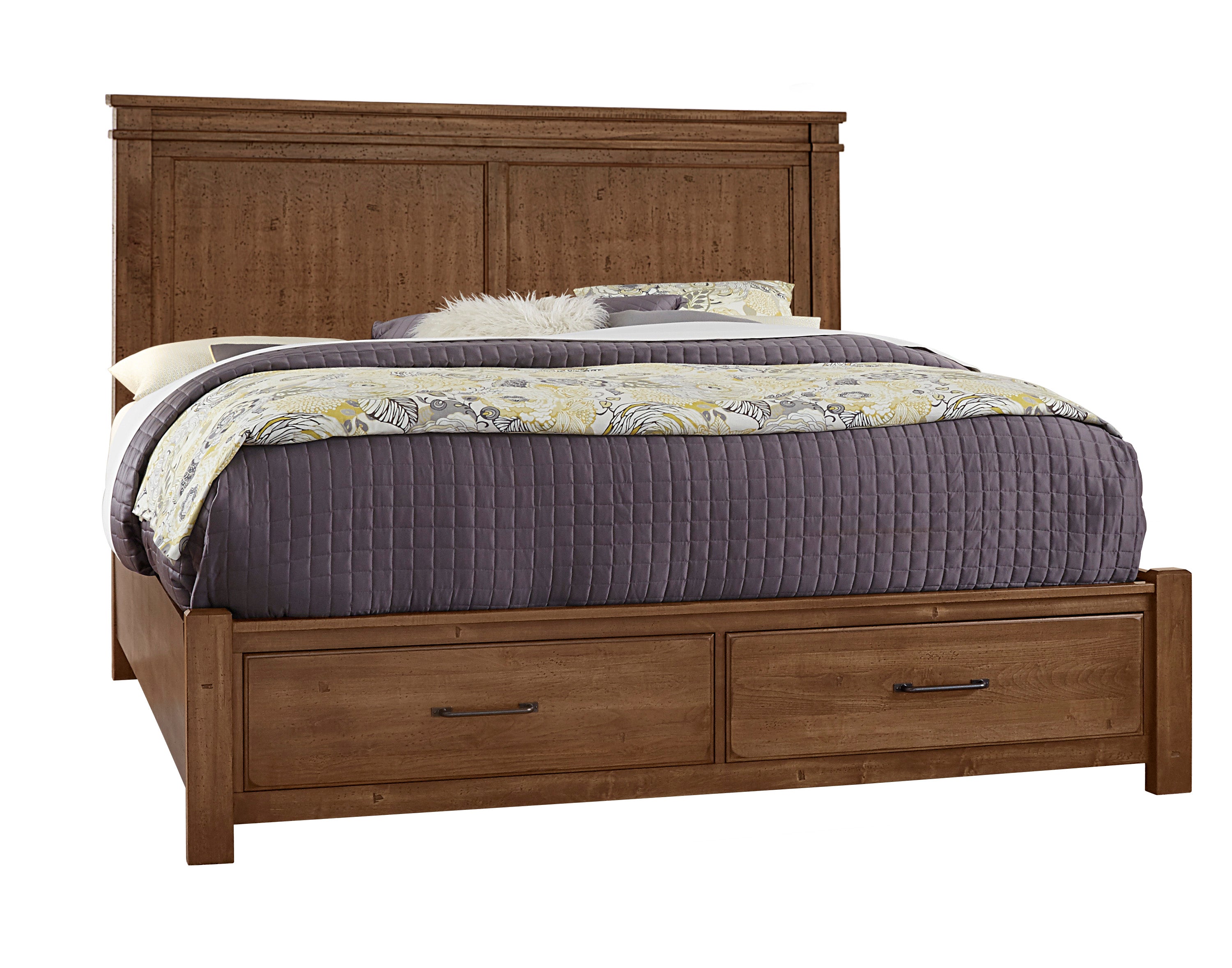 cool-rustic-cal-king-mansion-bed-with-footboard-storage-in-amber