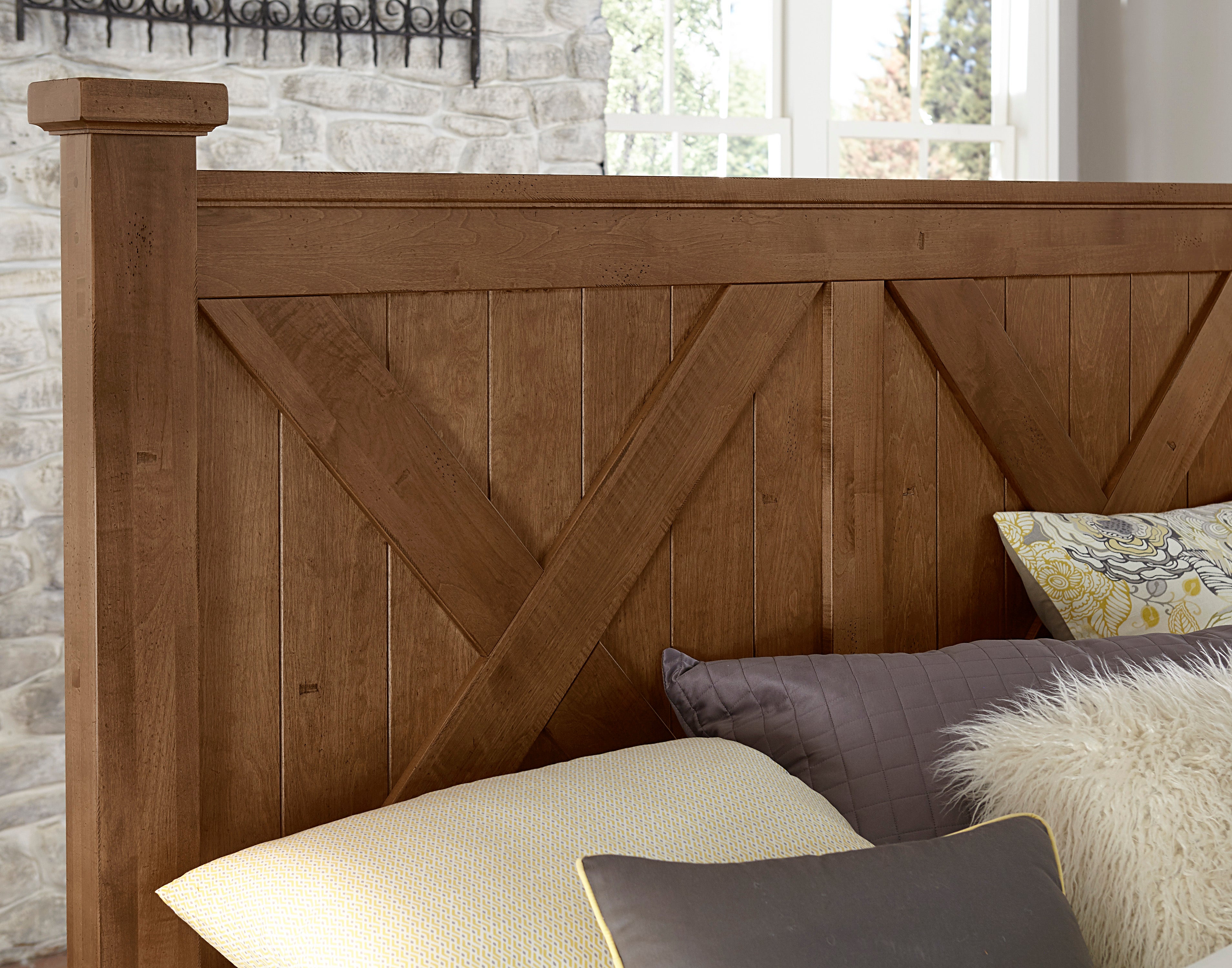 Artisan & Post Cool Rustic X Bed with Footboard Storage
