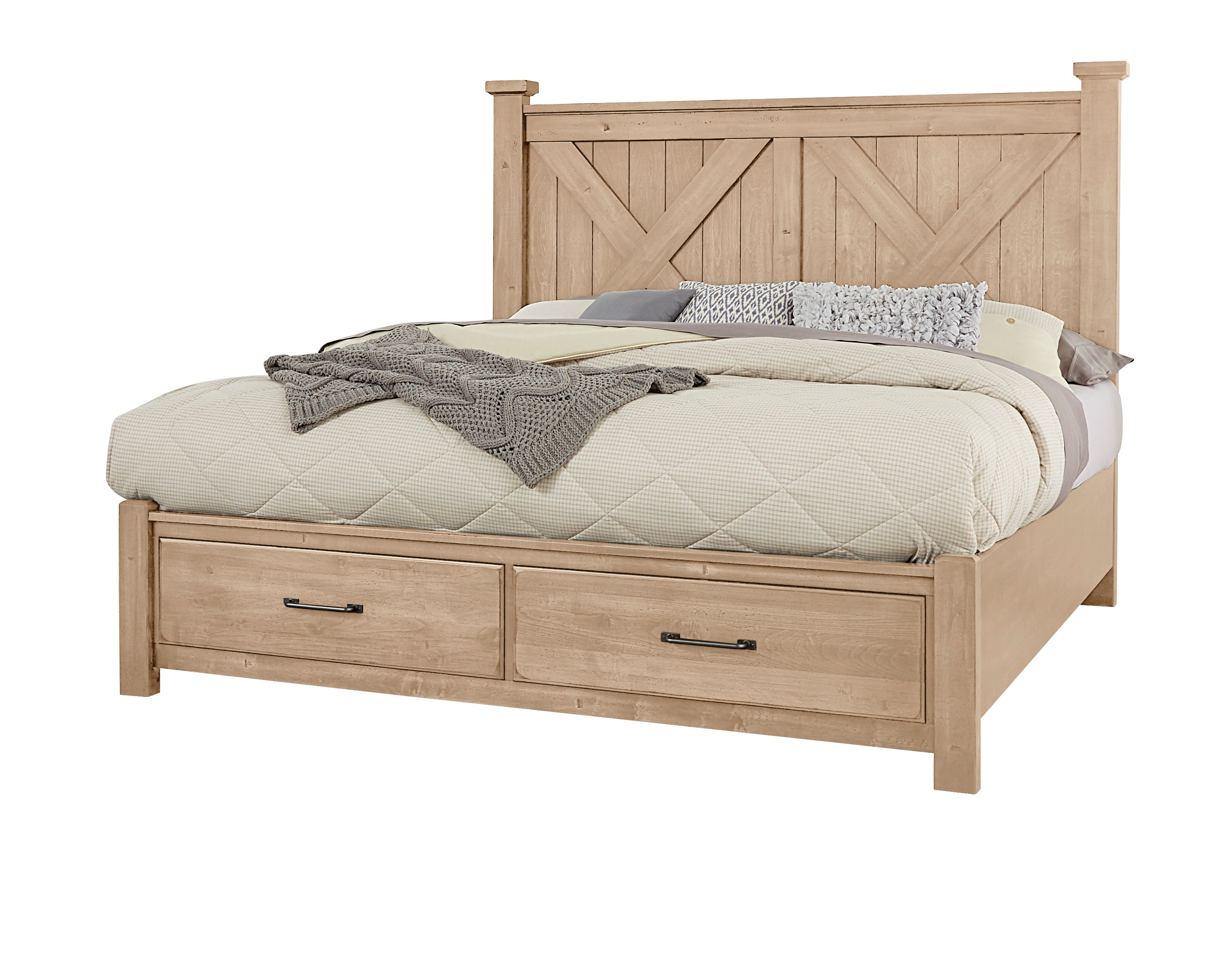 cool-rustic-queen-x-bed-with-footboard-storage-in-clear-maple