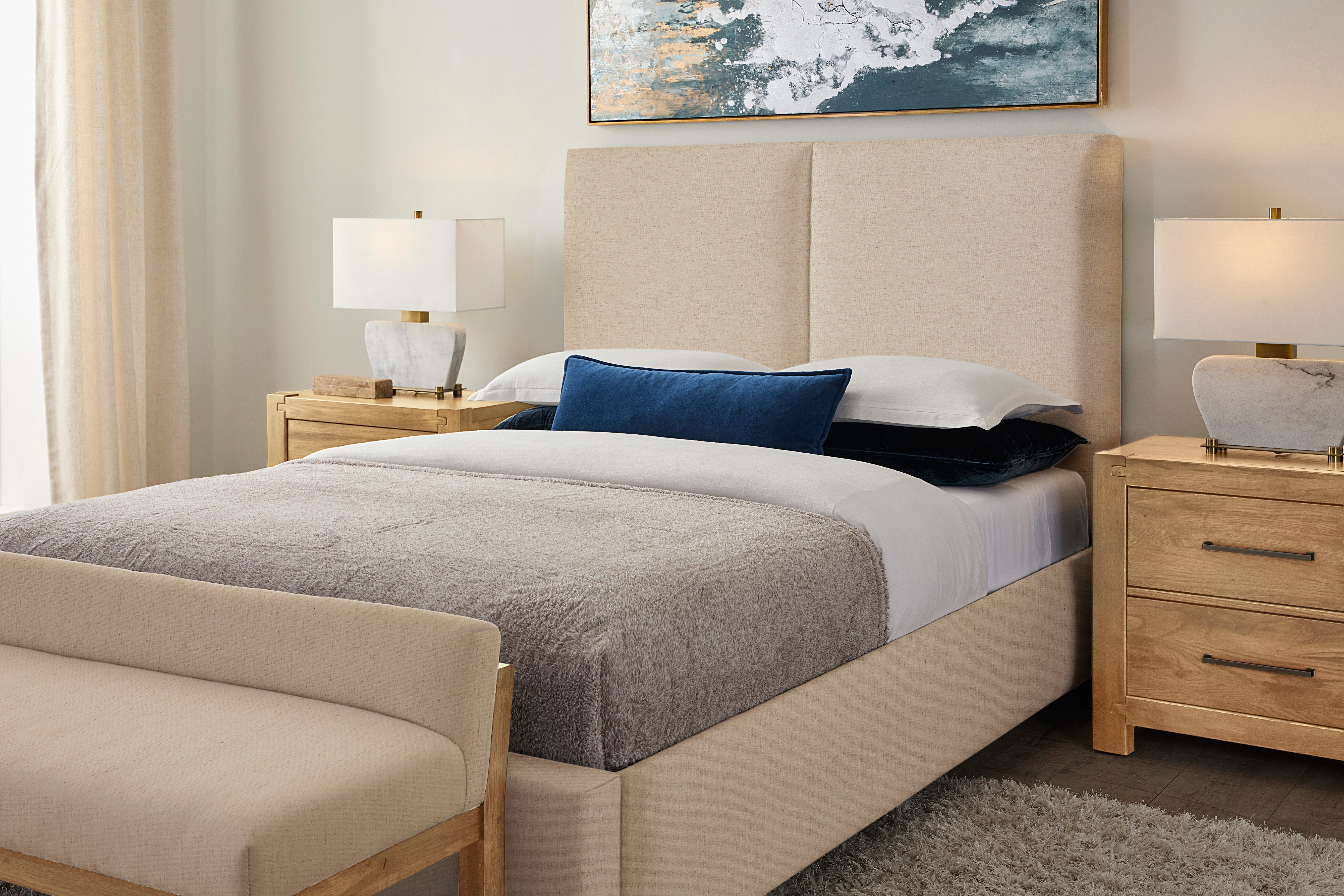 Artisan & Post Joinery Uph Bed (Ivory Cream)