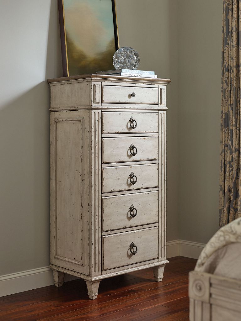 American Drew Southbury Lingerie Chest in Fossil/Parchment