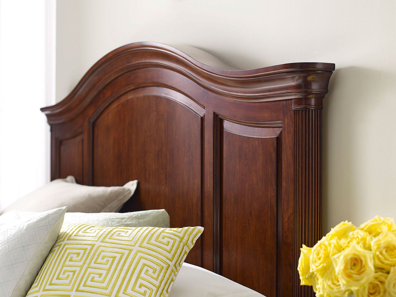 Kincaid Furniture Hadleigh Panel Bed in Classic Cherry