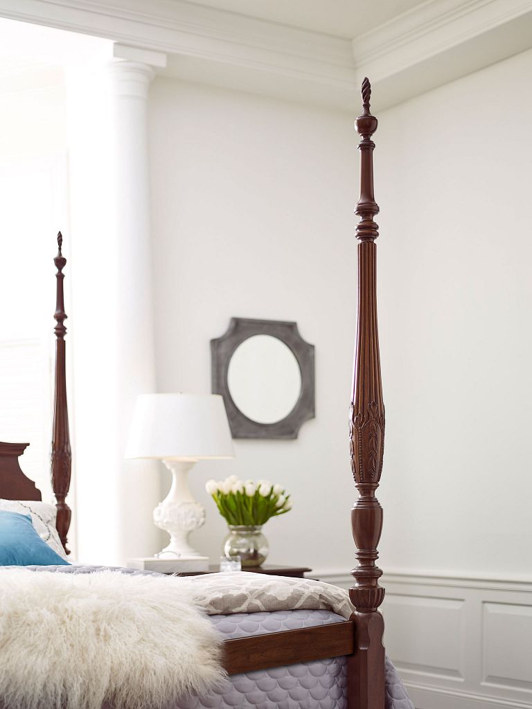 Kincaid Furniture Hadleigh Rice Carved Bed in Classic Cherry