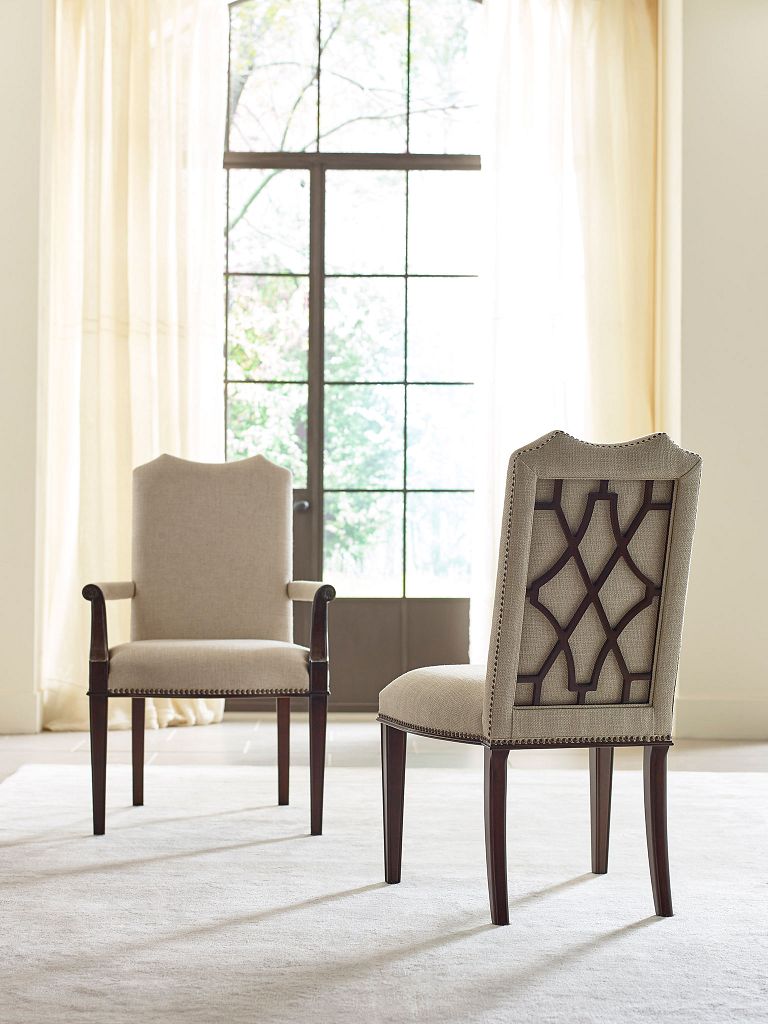 Kincaid Furniture Hadleigh Upholstered Side Chair in Classic Cherry