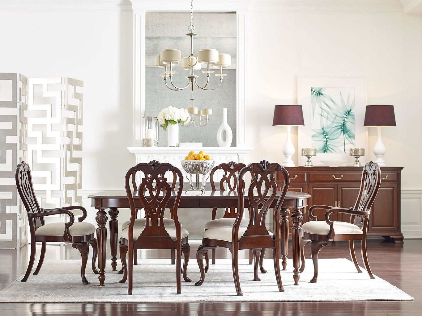 Kincaid Furniture Hadleigh Queen Anne Side Chair in Classic Cherry