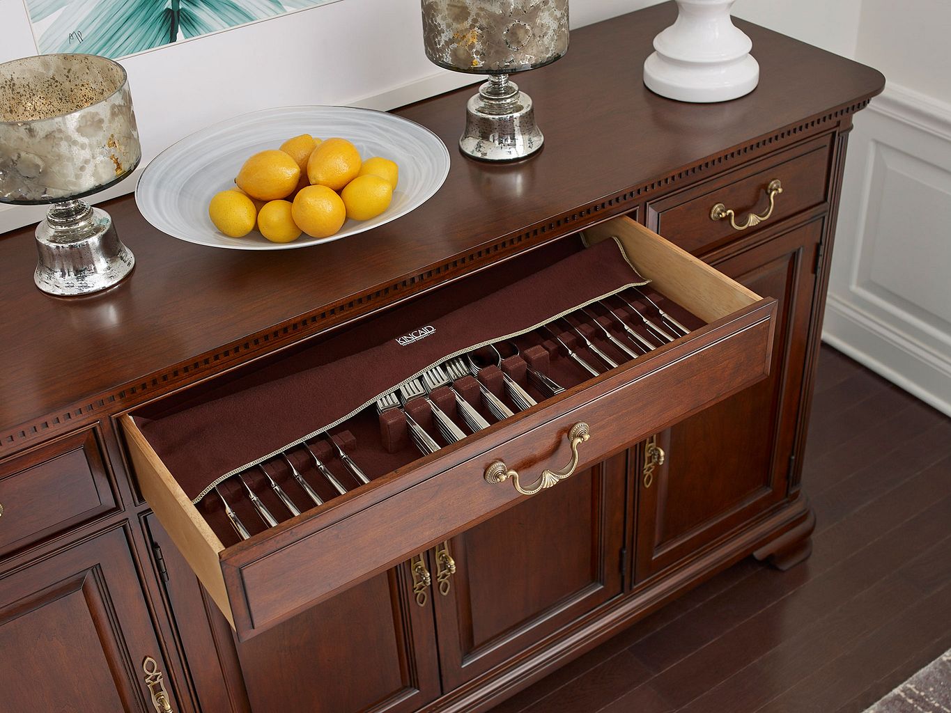 Kincaid Furniture Hadleigh Buffet Four Doors in Classic Cherry