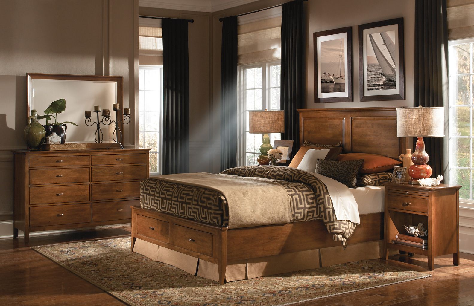 Kincaid Furniture Cherry Park Double Dresser in Natural Cherry