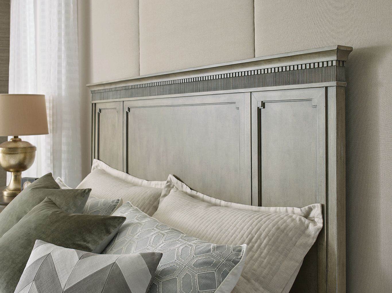 American Drew Savona Katrine Panel Bed in Versaille