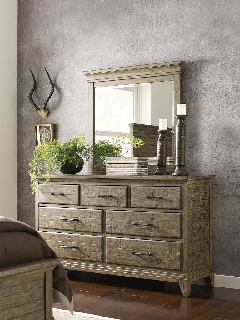 Kincaid Furniture Plank Road Farmstead Dresser in Sandstone
