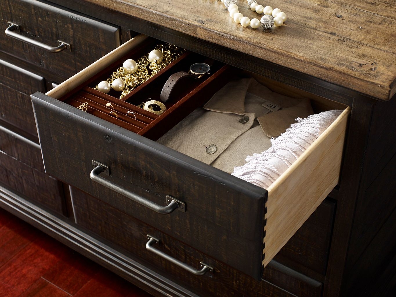 Kincaid Furniture Plank Road Farmstead Dresser in Charcoal