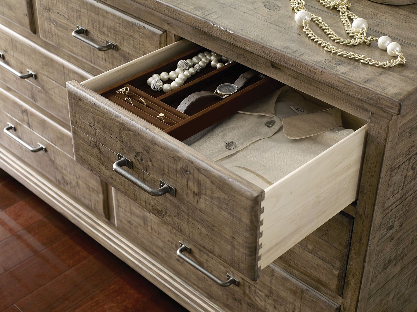 Kincaid Furniture Plank Road Farmstead Dresser in Sandstone