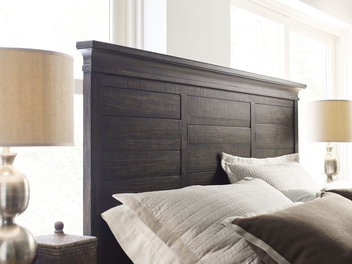 Kincaid Furniture Plank Road Jessup Panel Bed in Charcoal