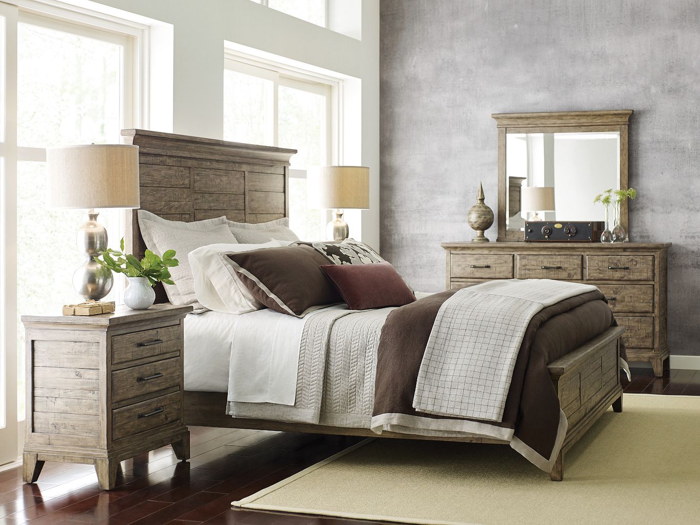 Kincaid Furniture Plank Road Jessup Mirror in Sandstone