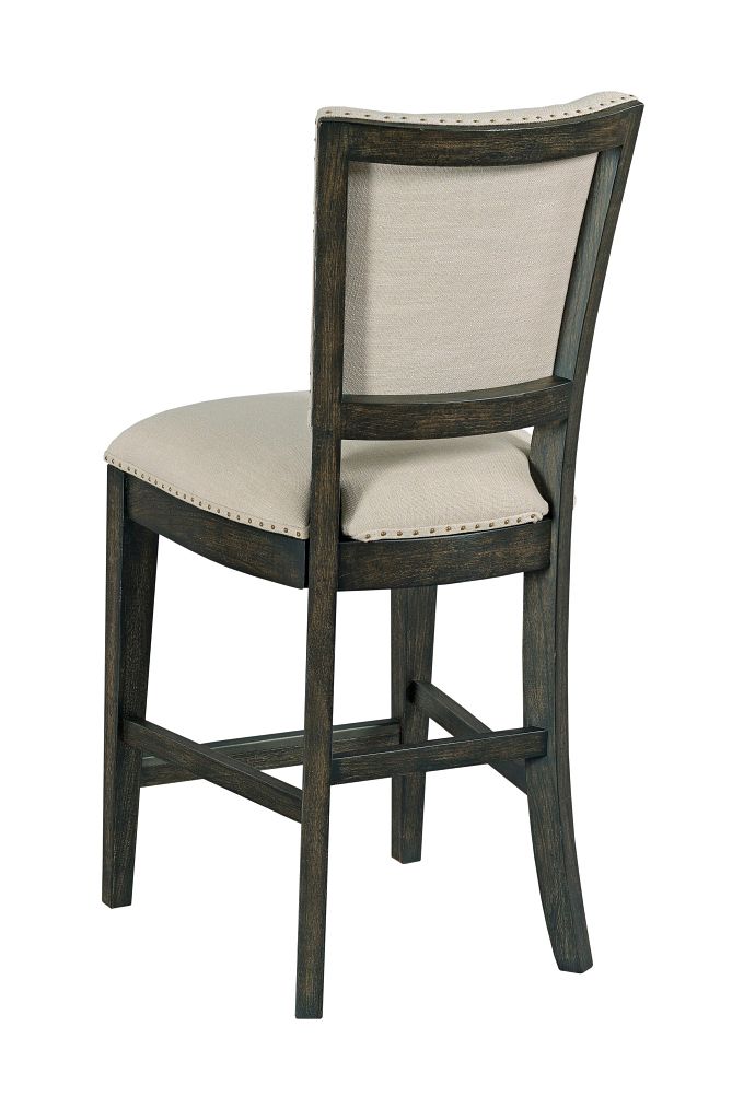 Kincaid Furniture Plank Road Kimler Counter Height Chair in Charcoal