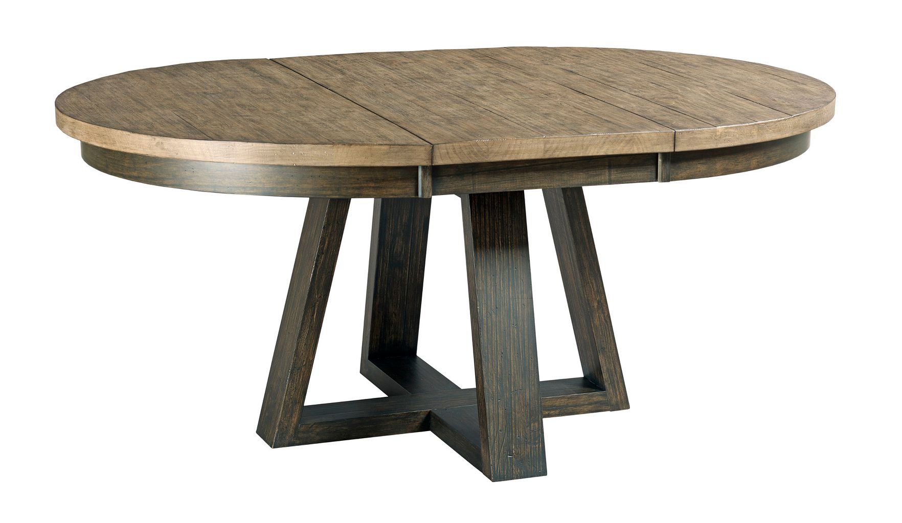 Kincaid Furniture Plank Road Button Dining Table in Charcoal