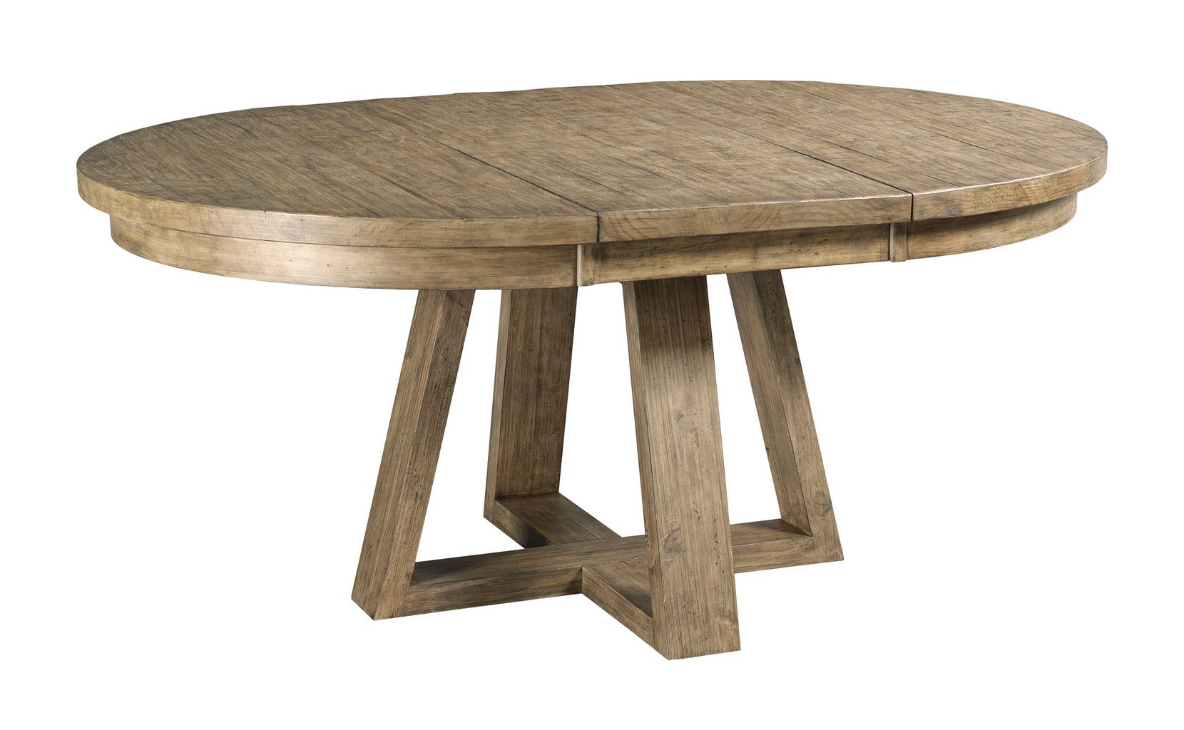 Kincaid Furniture Plank Road Button Dining Table in Sandstone