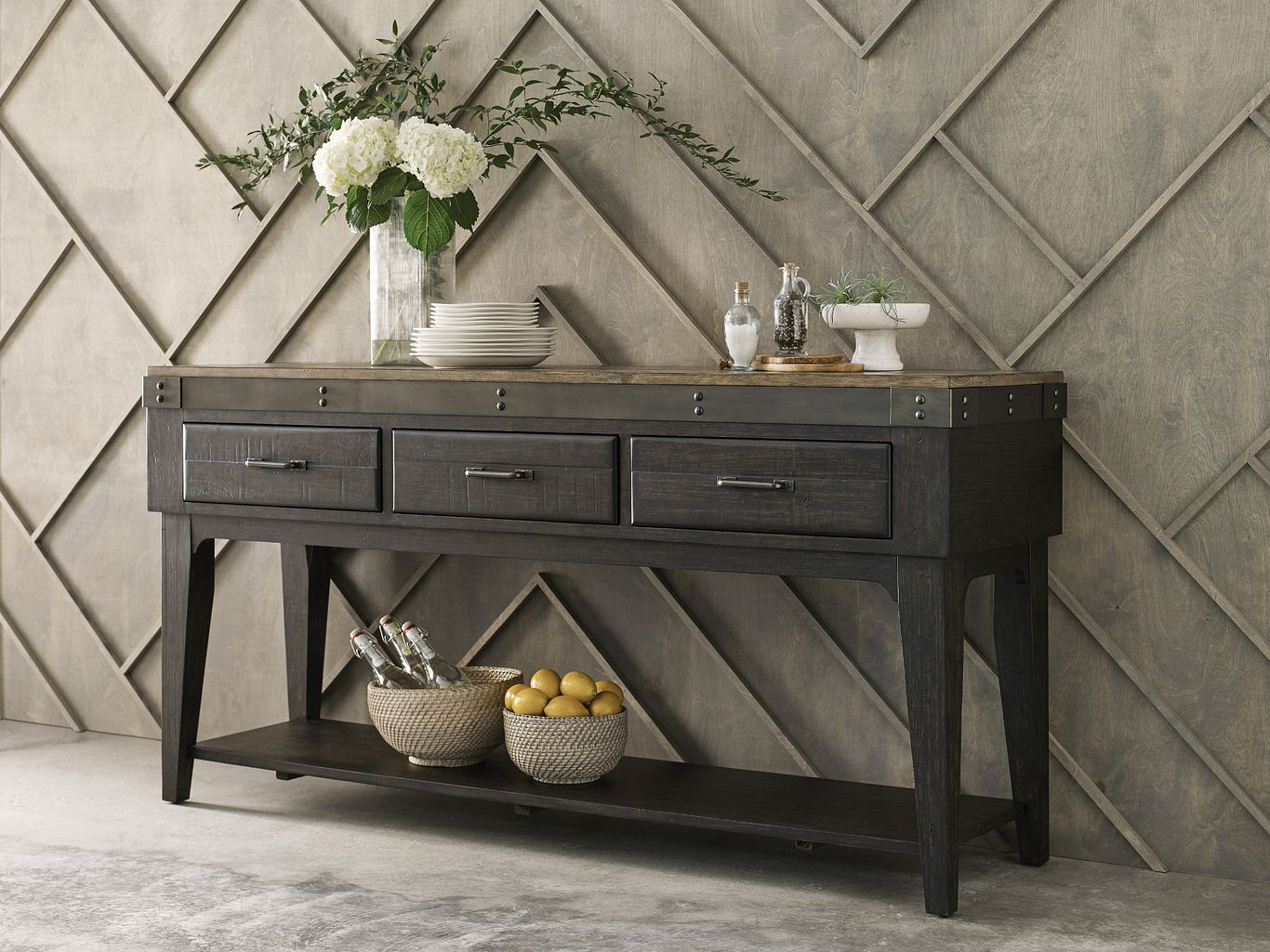 Kincaid Furniture Plank Road Artisans Sideboard in Charcoal