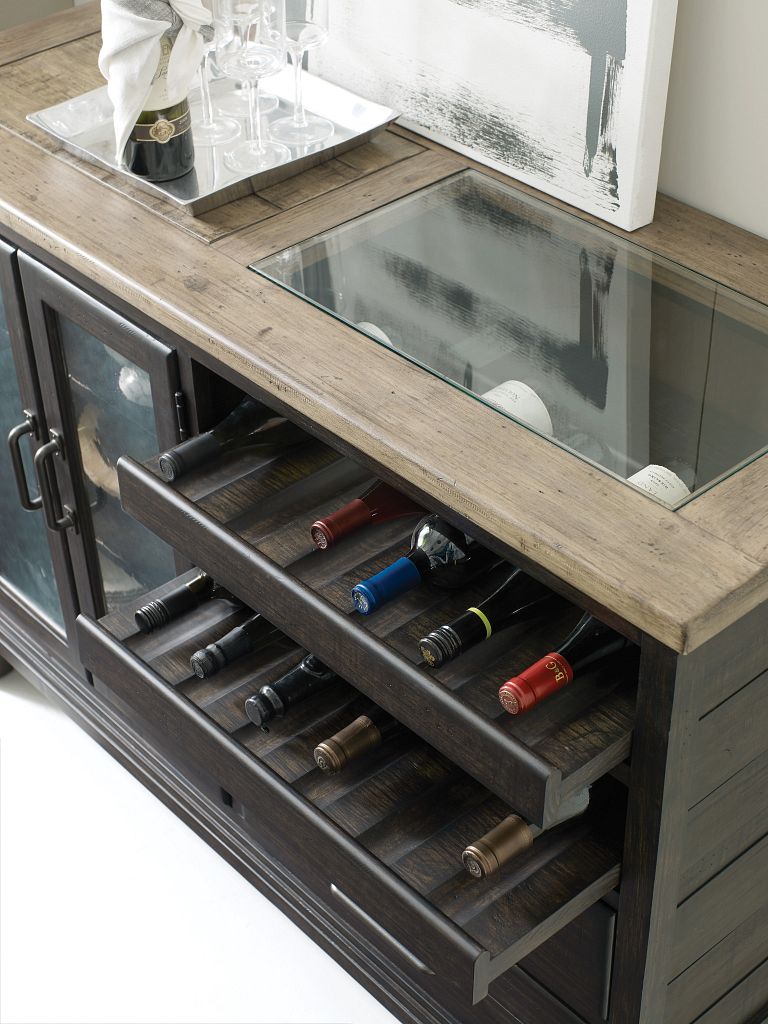 Kincaid Furniture Plank Road Pleasant Hill Wine Server in Charcoal