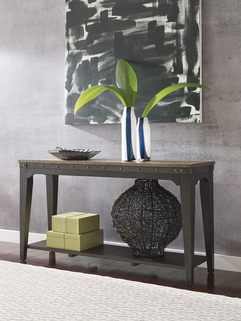 Kincaid Furniture Plank Road Artisans Hall Console in Charcoal