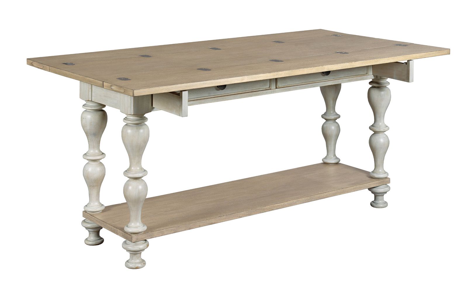 American Drew Litchfield Lakeside Flip Top Table in Sun Washed/Driftwood
