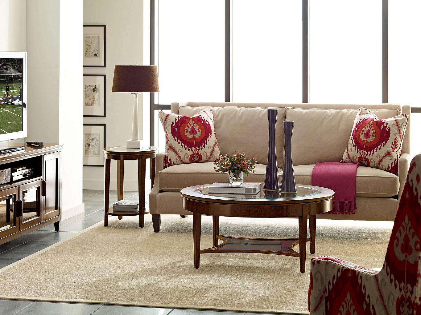Kincaid Furniture Elise Oval End Table in Amaretto