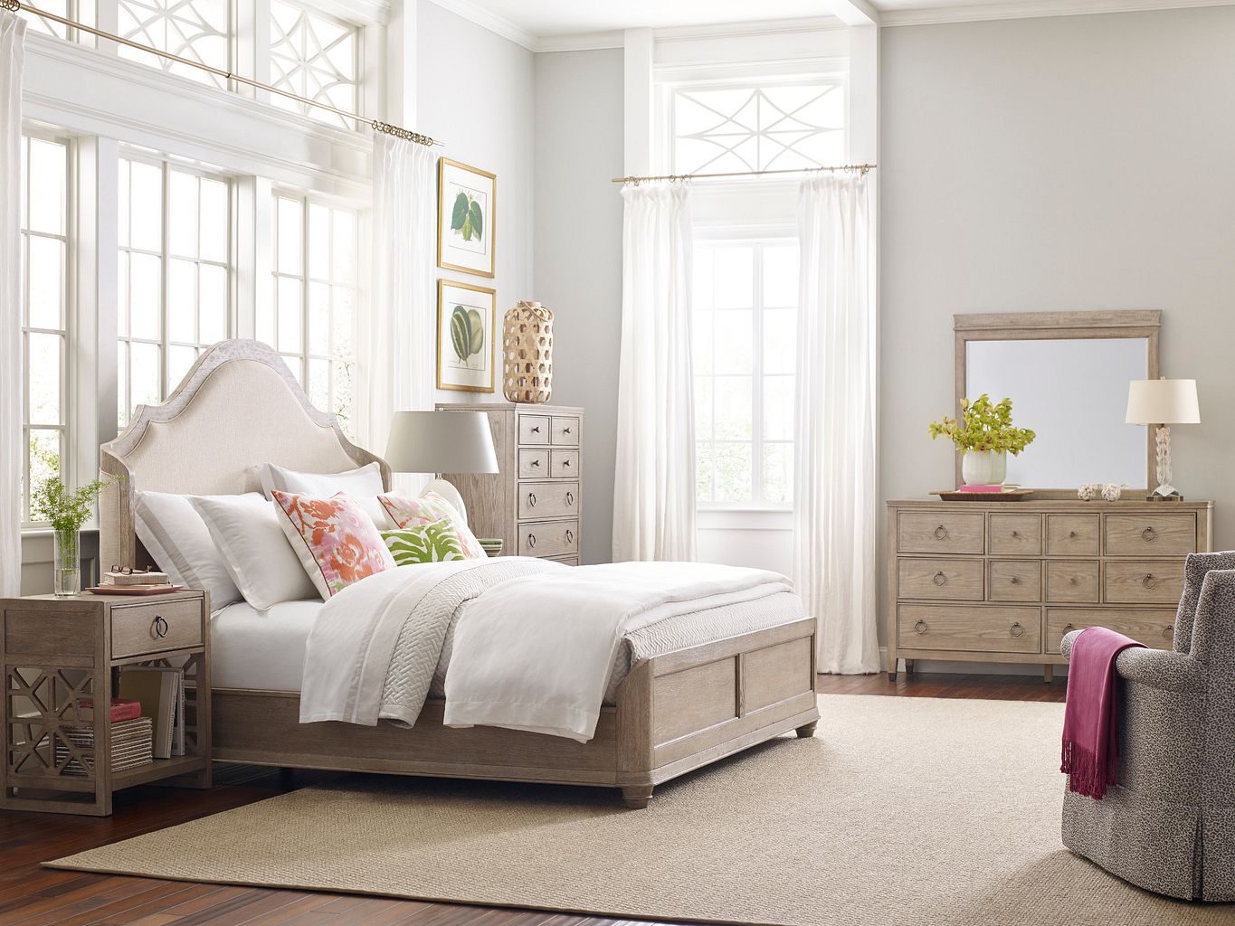 American Drew Vista Haven Shelter Bed in Oyster