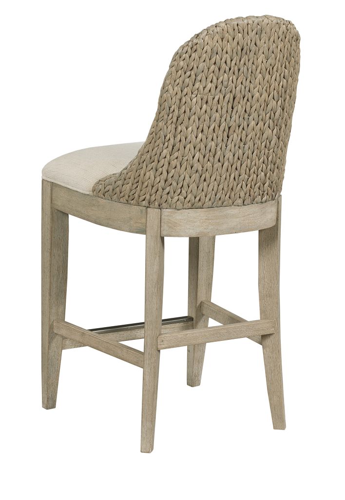 American Drew Vista Boca Woven Stool in Oyster