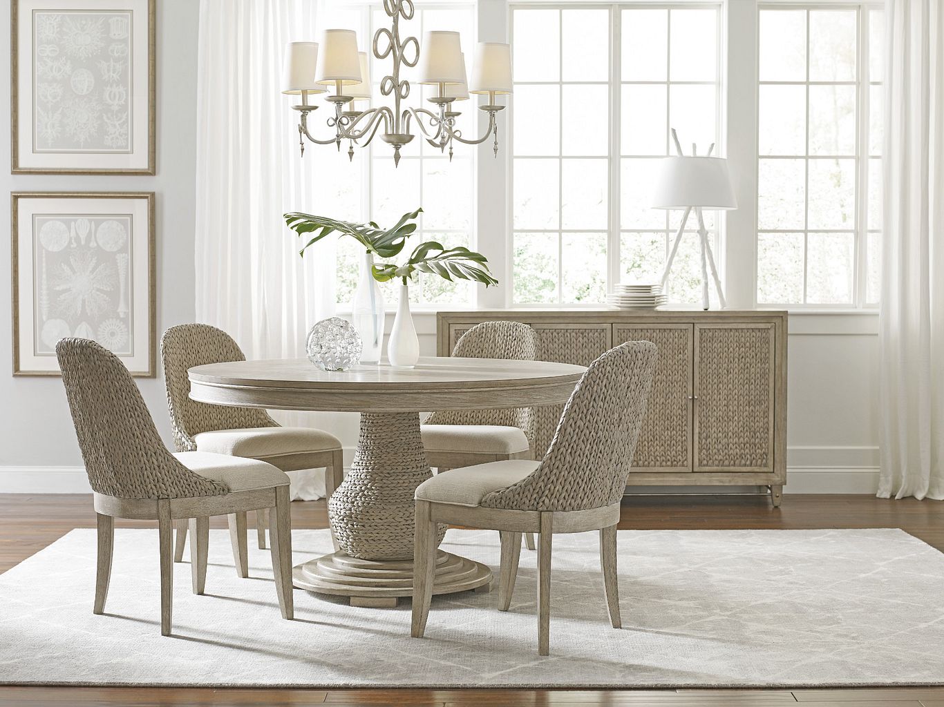 American Drew Vista Boca Woven Chair in Oyster