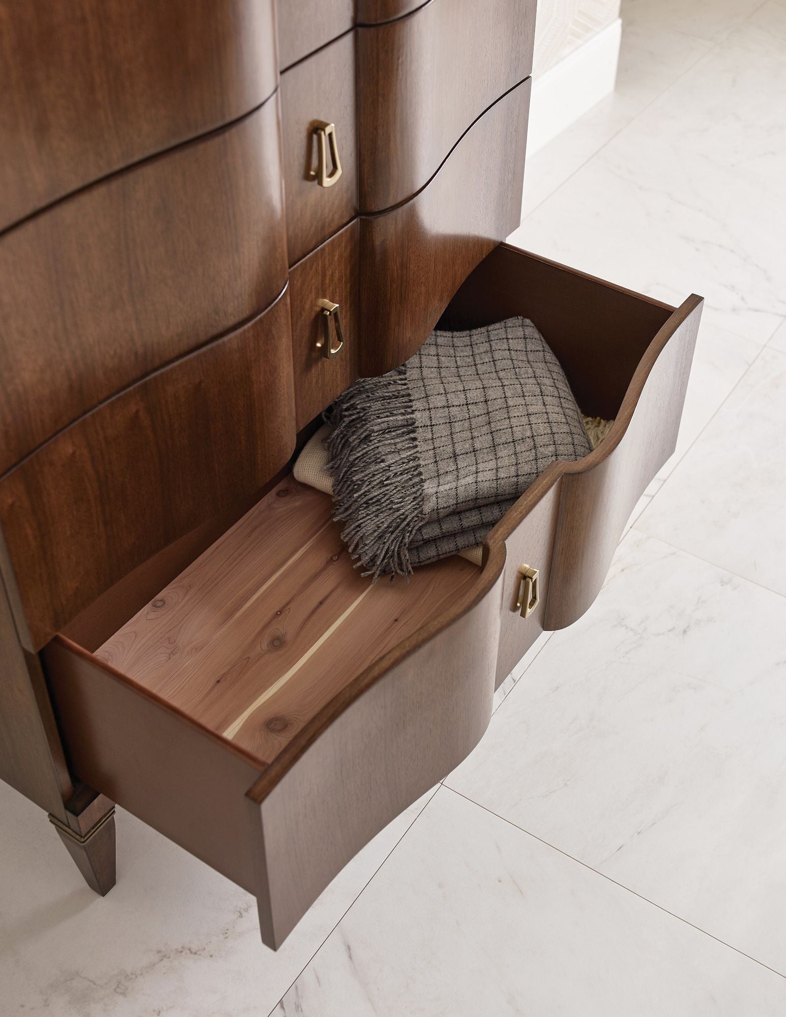 American Drew Vantage Stafford Drawer Chest in Warm Brown