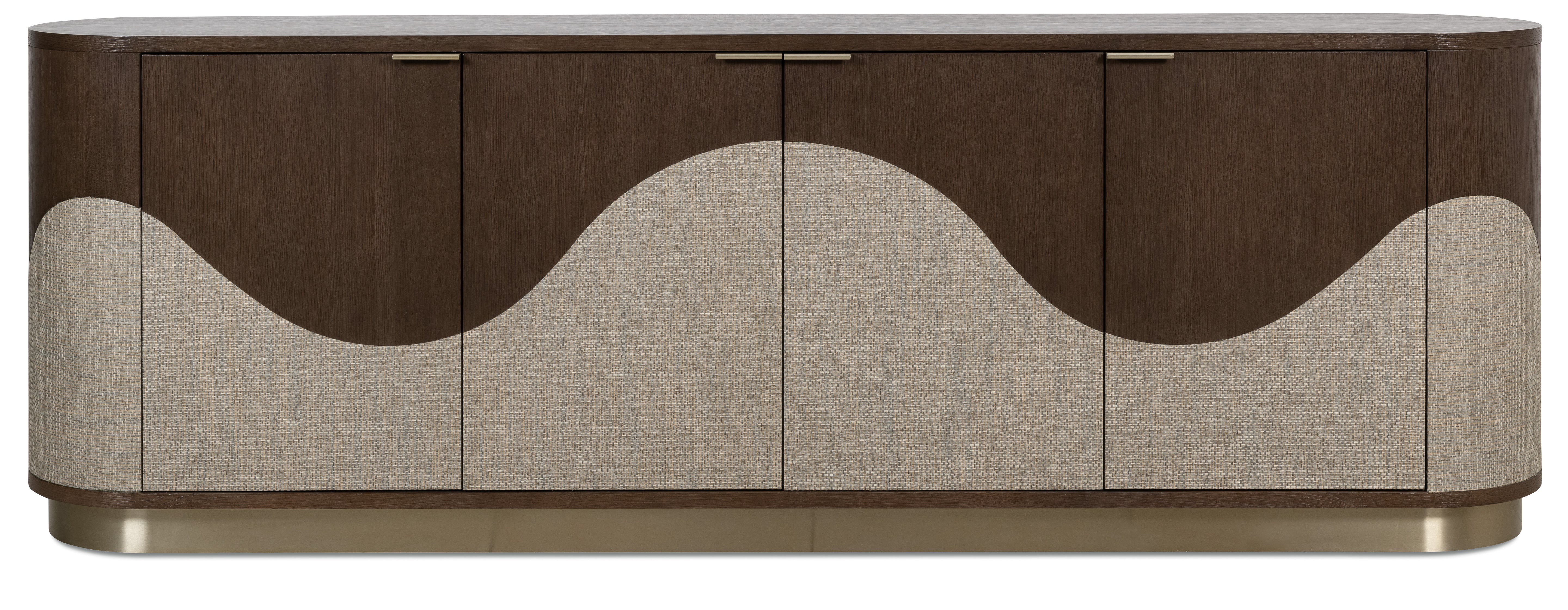 Hooker Furniture Commerce and Market Roll With It Four-Door Credenza in Dark Wood