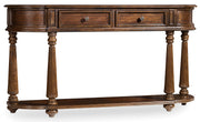 Hooker Furniture Leesburg Demilune Hall Console in Dark Brown