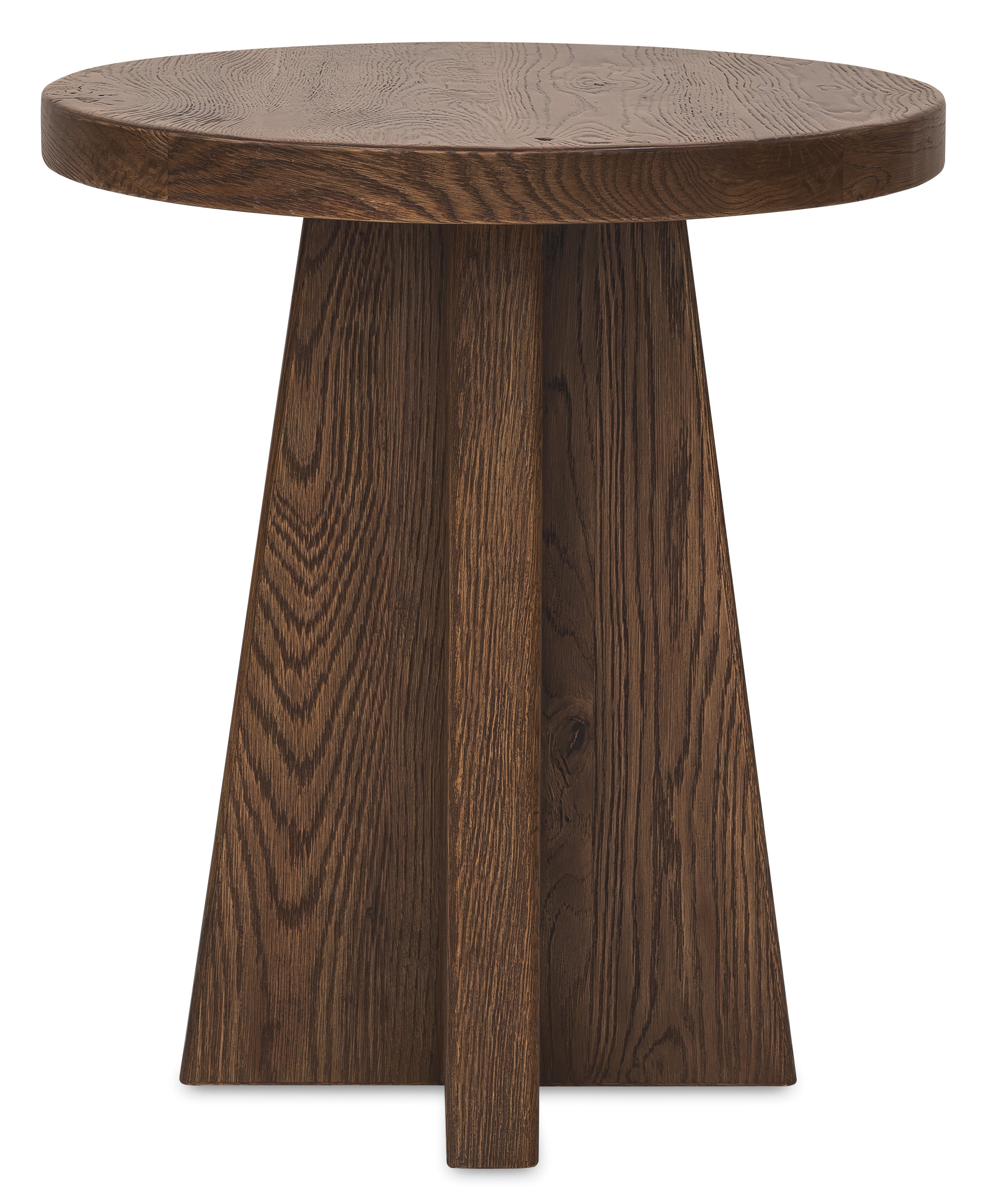 Hooker Furniture Driftwood Round End Table in Medium Wood