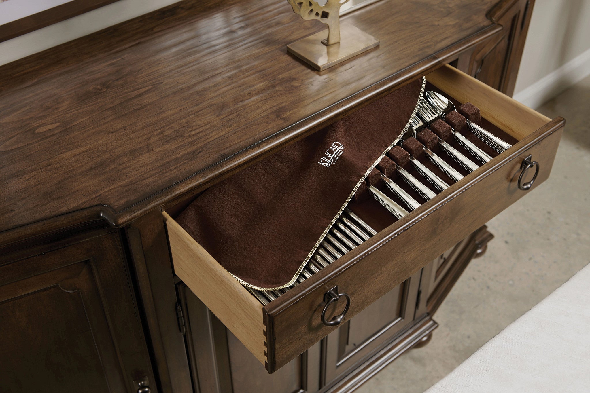Kincaid Furniture Commonwealth Damian Master Buffet in Warm Brunette