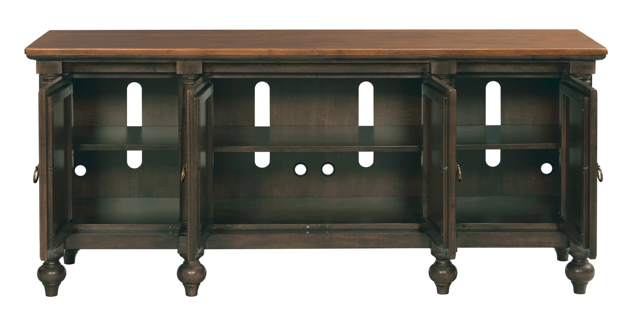 Kincaid Furniture Bridgetown Harrison Console in Heritage Maple/Bridgetown Black