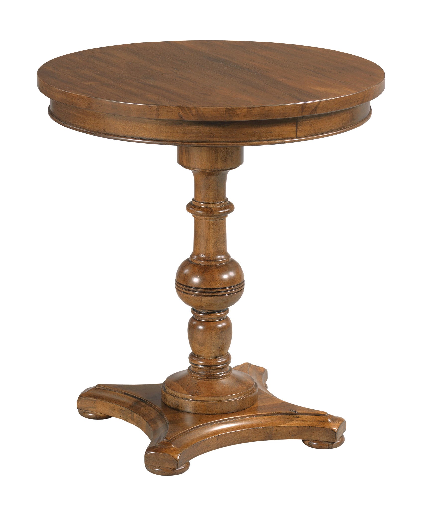 Kincaid Furniture Bridgetown Grantley Round End Table in Heritage Maple
