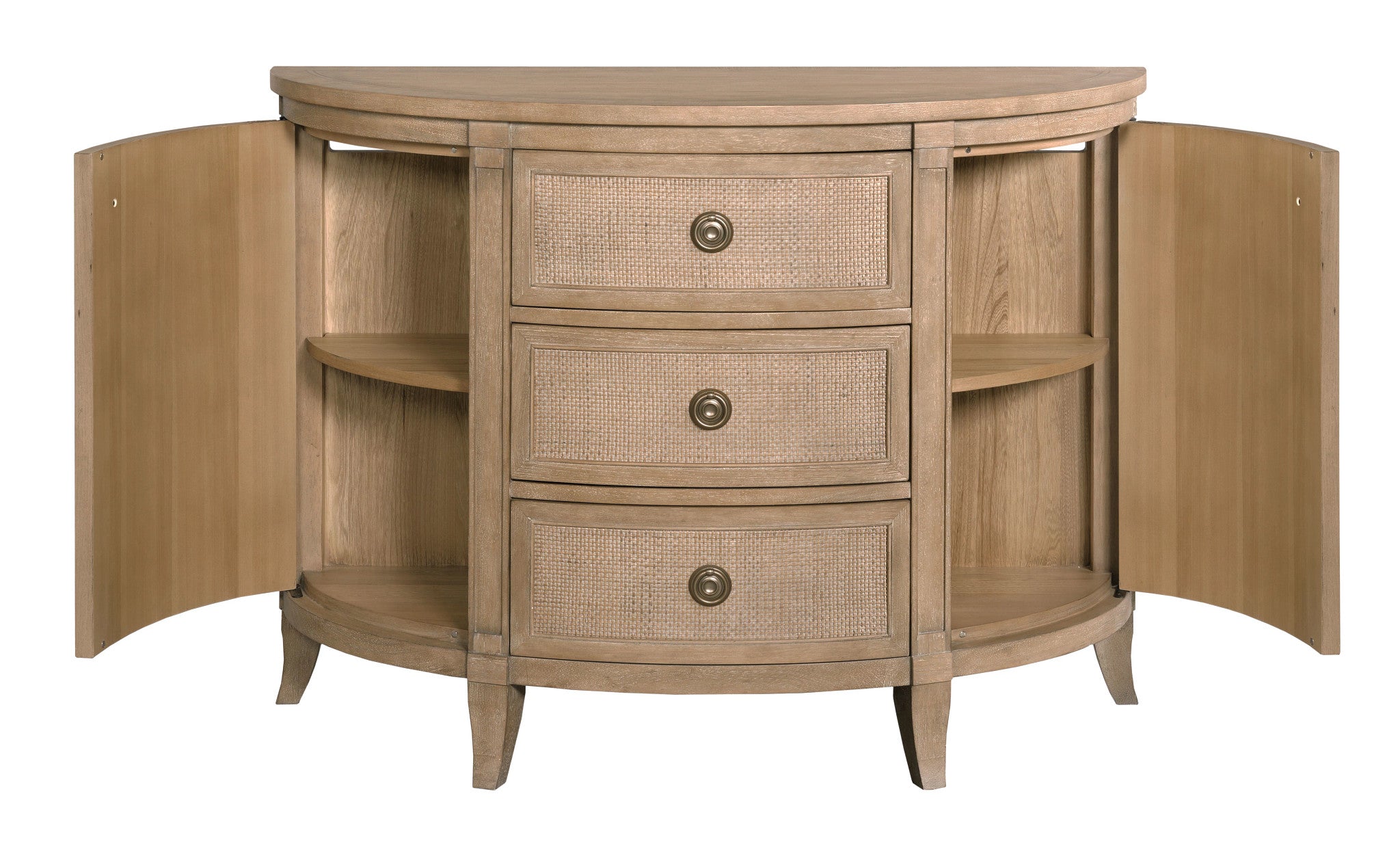 American Drew Chastain Woodfield Demilune Chest in Caramel
