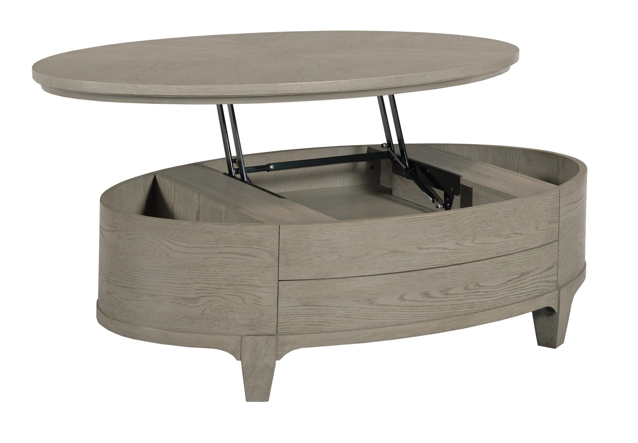 American Drew Milan Fairview Lift Top Coffee Table in Stone Metal