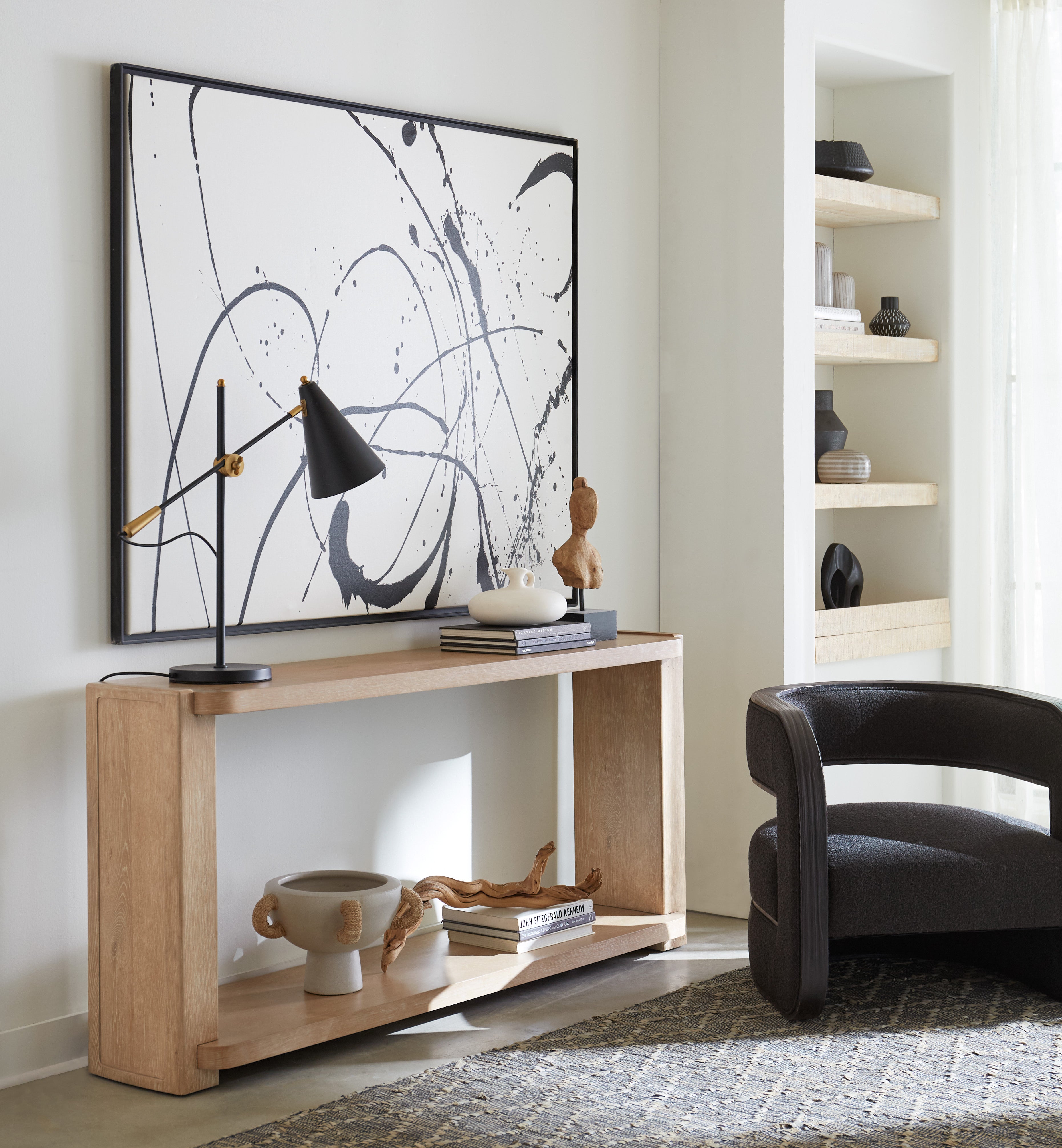Hooker Furniture Retreat Console Table in Light Wood