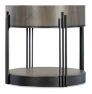 Hooker Furniture Commerce & Market Skyline Side Table in Dark Brown